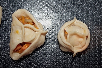 Herbst - Manti mit S&uuml;&szlig;kartoffeln und Hokkaido - K&uuml;rbis 2