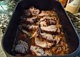 Schweinebraten mit Knoblauch