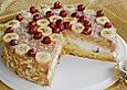 Bananen - Kirsch - Torte mit Sahnecreme und Nougatcreme
