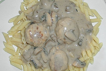 Illes Pilzfleischb&auml;llchen mit Makkaroni 7