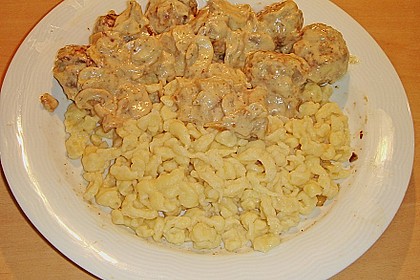 Illes Pilzfleischb&auml;llchen mit Makkaroni 11