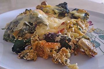 Mangoldgratin mit Champignons