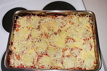 Hackfleisch - Zucchini - Kartoffel - Tomatenauflauf 4