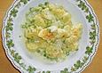 Eierragout mit jungen Erbsen