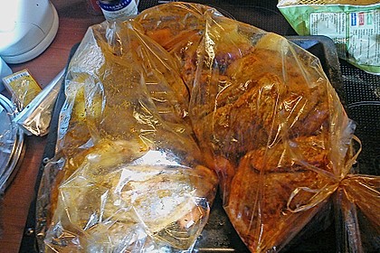 Perlhuhn oder Huhn mit Gem&uuml;se im Bratschlauch, einfach 1