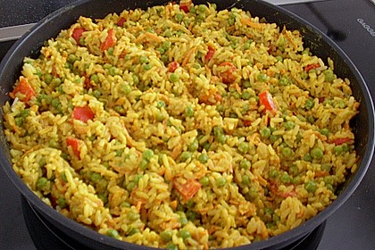Reis - Gemüse - Pfanne mit Frischkäse 11