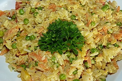 Reis - Gemüse - Pfanne mit Frischkäse 1