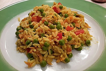 Reis - Gemüse - Pfanne mit Frischkäse 3