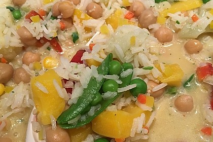 Reis - Gemüse - Pfanne mit Frischkäse 33