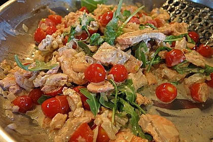 Pasta mit Lachs - Zitronen - Weißweinsauce 8