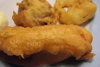 Zwiebelringe und Brokkoli im Bierteig 15