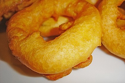 Zwiebelringe und Brokkoli im Bierteig 1