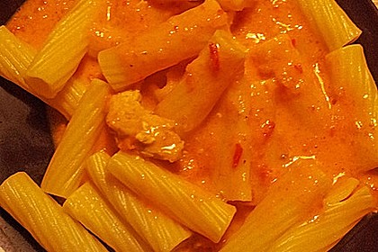Hähnchenbrüste mit Paprika - Sahnesauce 4