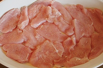 &Uuml;berbackene Putenbrustfilets 1