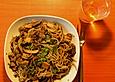 Nudeln mit Sprossen und Tofu