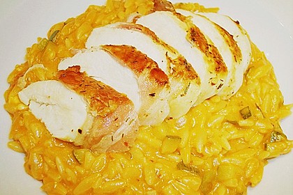 Griechische Reisnudelpfanne mit H&auml;hnchenbrustfilet