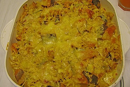 Kürbis - Nudelauflauf