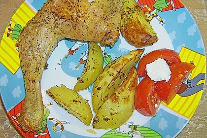 Griechische H&auml;hnchenschenkelpfanne 3