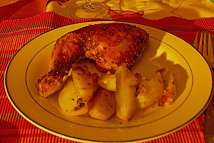 Griechische H&auml;hnchenschenkelpfanne 7
