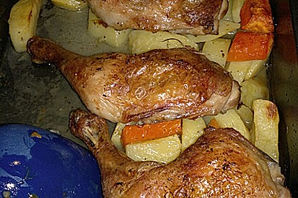 Griechische H&auml;hnchenschenkelpfanne 8