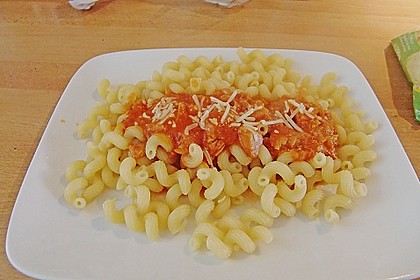 Nudeln in leichter, sämiger Thunfisch-Tomaten-Käse Sauce 38