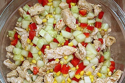 Puten - Gurken - Salat mit Honigmelone