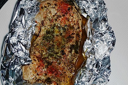 Putenschnitzel in Alufolie 2