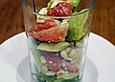 Avocado - Erdbeer - Salat mit Ingwer Dressing