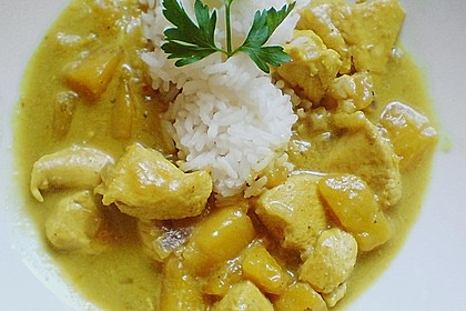 H&uuml;hnchen - Curry mit Kichererbsen und Mangost&uuml;cken 1