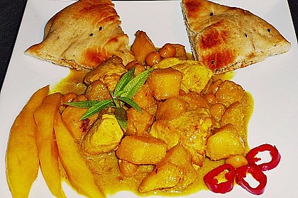 H&uuml;hnchen - Curry mit Kichererbsen und Mangost&uuml;cken 5