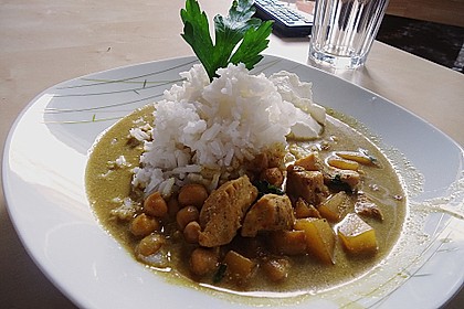 H&uuml;hnchen - Curry mit Kichererbsen und Mangost&uuml;cken 7