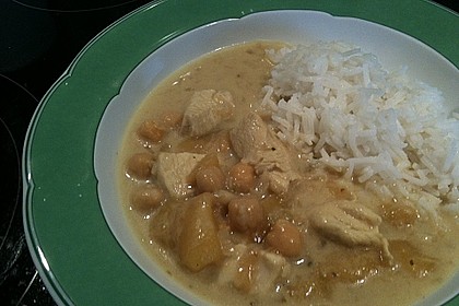 H&uuml;hnchen - Curry mit Kichererbsen und Mangost&uuml;cken 8