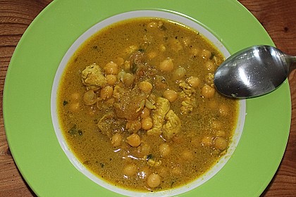 H&uuml;hnchen - Curry mit Kichererbsen und Mangost&uuml;cken 9