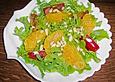 Blattsalat mit Orangendressing