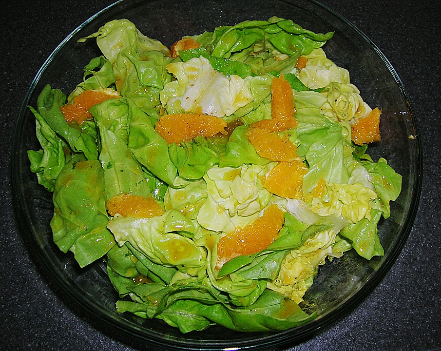 Blattsalat mit Orangendressing (Rezept mit Bild) von Vinchen | Chefkoch.de