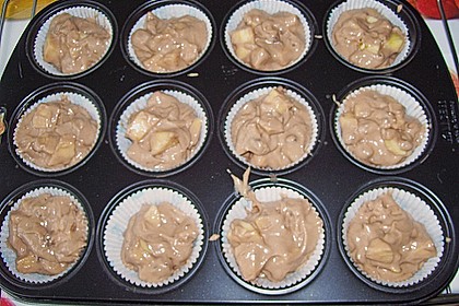 Apfel - Nougat - Muffins 16