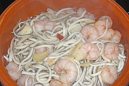 Zitronenspaghetti mit Garnelen 2
