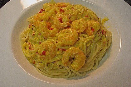 Zitronenspaghetti mit Garnelen 5