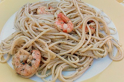 Zitronenspaghetti mit Garnelen 6