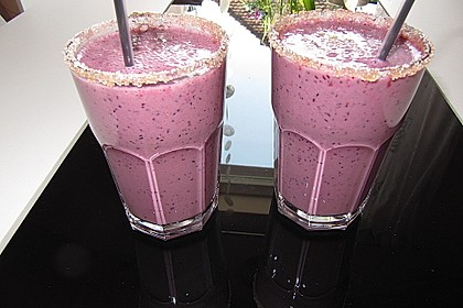 Banane - Blaubeer Smoothie 4