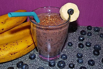 Banane - Blaubeer Smoothie 6