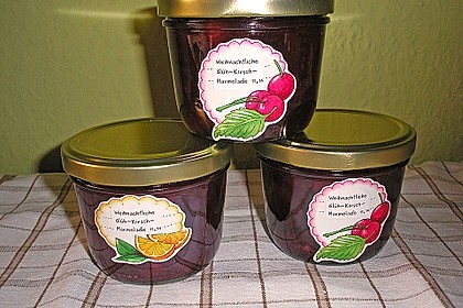 Weihnachtliche Glüh - Kirsch - Marmelade 16