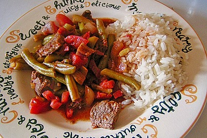 Fisolengulasch mit Lamm 3