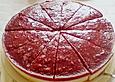 Leichte Pfirsich - Melba - Himbeer -Torte