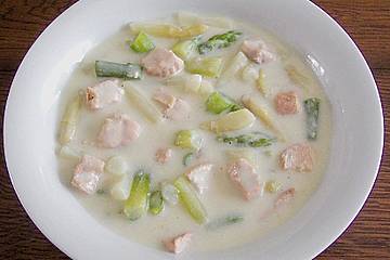 Meißner Spargel - Lachsfrikassee