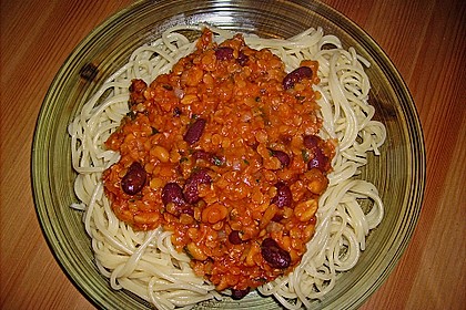 Linsen - Chili - Sauce f&uuml;r Pasta 1