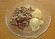 Pflaumen - Crumble mit Schokolade