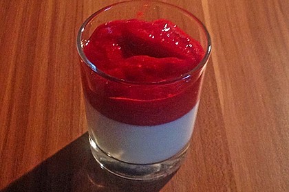 Weiße Espresso - Panna Cotta mit Himbeeren 7