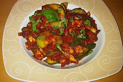 Auberginen - Tofu - Pfanne 1