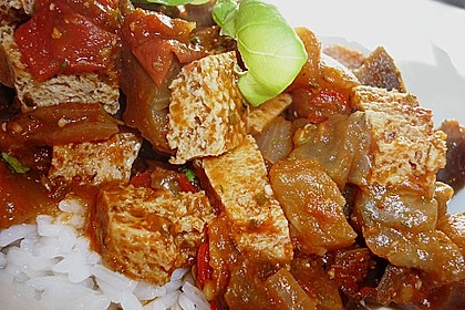 Auberginen - Tofu - Pfanne 4
